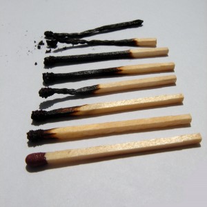 burned matches